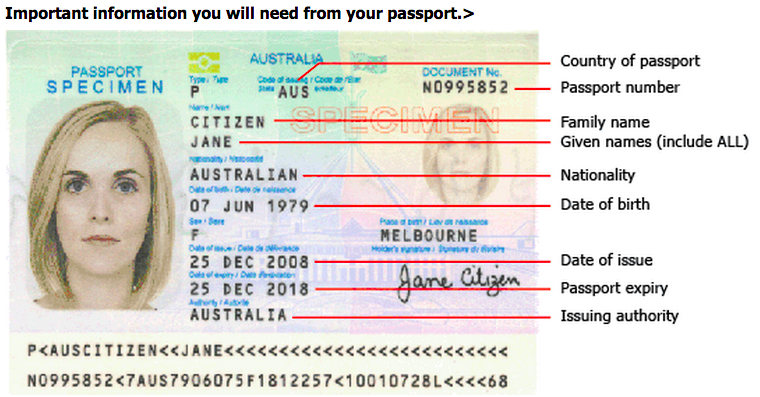 find my passport number australia